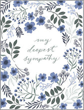 Load image into Gallery viewer, GINA B DESIGNS - Sympathy Card - Deepest Blue Flowers
