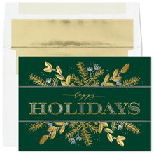 Load image into Gallery viewer, Masterpiece Studios - Greenery Banner Boxed Holiday Cards
