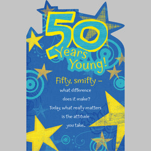 50 Birthday Stars Greeting Card