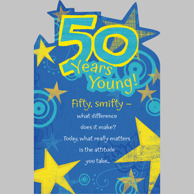 50 Birthday Stars Greeting Card