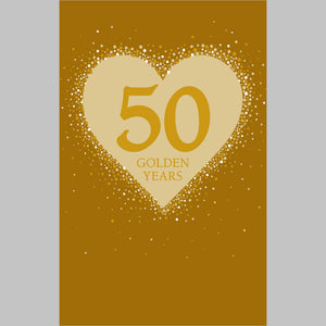 50th Gold Anniversary Greeting Card