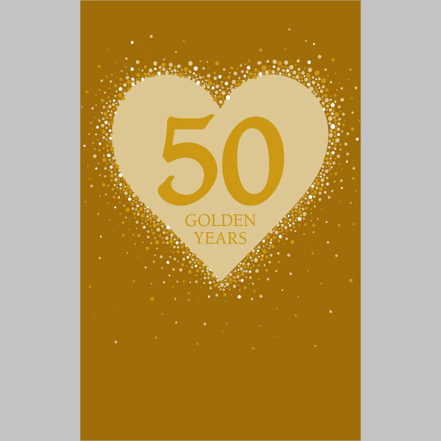 50th Gold Anniversary Greeting Card