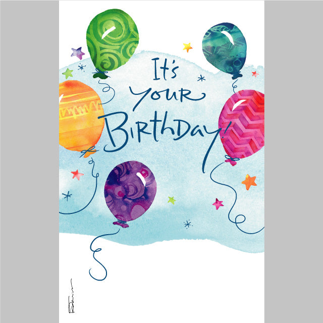 Patterned Balloon Greeting Card