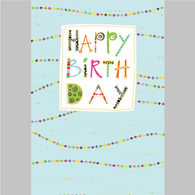 Bright Garland Birthday Greeting Card
