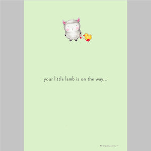 Sweet Baby Love Sheep Duck Greeting Card