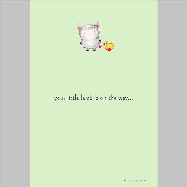 Sweet Baby Love Sheep Duck Greeting Card