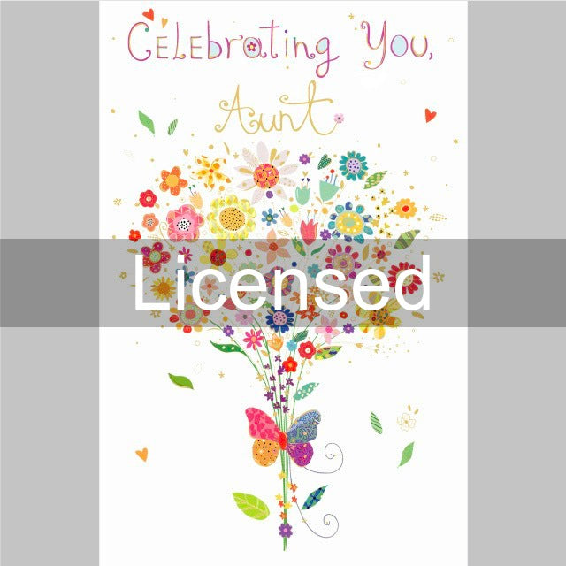 Bouquet with Butterfly Greeting Card