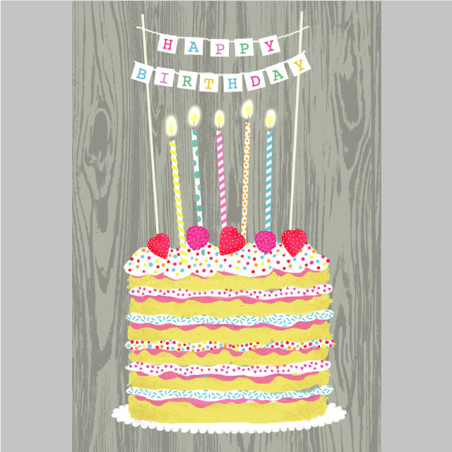 Cake and Candles Greeting Card