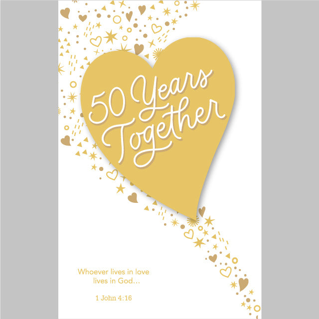 50th Anniversary Heart Greeting Card