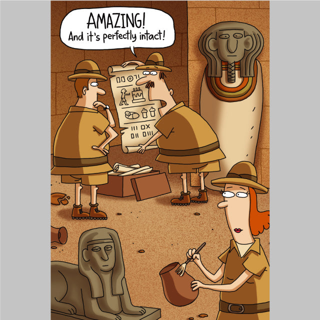 Archeologist Discovery Greeting Card