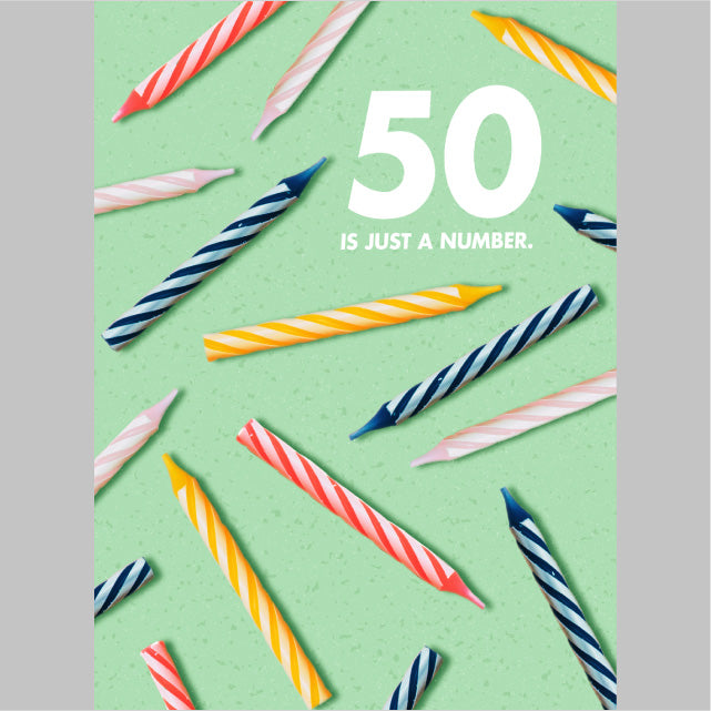 50th Birthday Candles Greeting Card