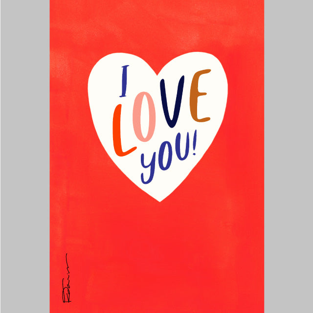 Big Heart with I Love You Greeting Card