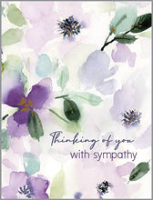 Load image into Gallery viewer, GINA B DESIGNS - Sympathy Greeting Card - Purple Floral
