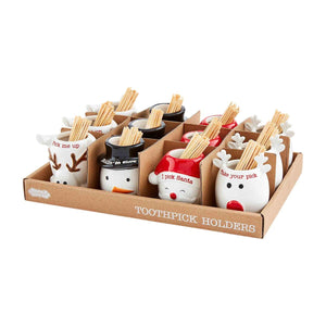 Mud Pie Holiday Toothpick Holder Sets