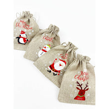 Load image into Gallery viewer, Love and Repeat - Merry Christmas Snowflake Draw String Gift Bag
