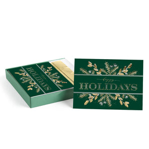 Masterpiece Studios - Greenery Banner Boxed Holiday Cards