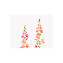 Load image into Gallery viewer, Brake Ink Stationery - Snapdragon Floral Note Card: BOX SET OF 8
