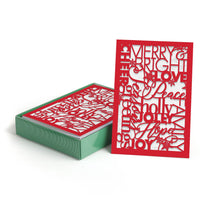 Load image into Gallery viewer, Masterpiece Studios - Holiday Wording Laser Cut Boxed Holiday Cards
