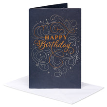 Load image into Gallery viewer, Formal with Swirls Birthday Greeting Card
