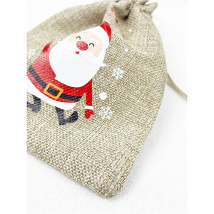 Love and Repeat - Merry Christmas Snowflake Draw String Gift Bag