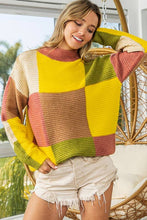 Load image into Gallery viewer, Color Block Mock Neck Sweater
