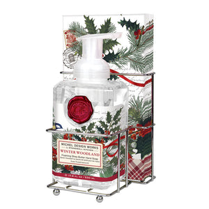 Winter Woodland Foaming Hand Soap & Napkin Set