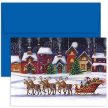 Load image into Gallery viewer, Masterpiece Studios - Santa &amp; Sleigh Boxed Holiday Cards
