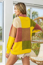 Load image into Gallery viewer, Color Block Mock Neck Sweater
