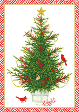 Load image into Gallery viewer, Caspari Cardinal Christmas Tree Size B BC
