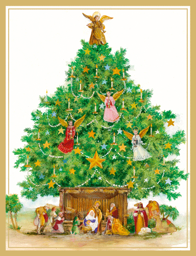 Caspari Angel Tree With Creche Size C BC