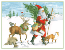 Load image into Gallery viewer, Caspari Winter Walk Santa Size C BC
