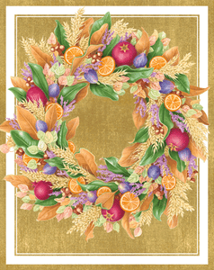 Caspari Autumn Wreath Size A BC