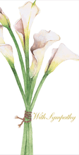 Load image into Gallery viewer, Calla Lilies Sympathy Greeting Card
