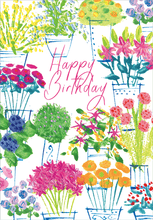 Load image into Gallery viewer, Flower Market Pots Birthday Greeting Card

