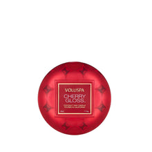Load image into Gallery viewer, Voluspa Cherry Gloss Petite Tin Candle

