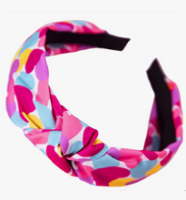 Load image into Gallery viewer, Heart Print Knot Wide Headband
