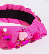 Load image into Gallery viewer, Heart Shaped Gemstone Headband
