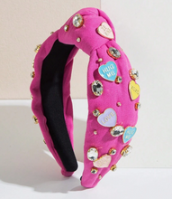 Load image into Gallery viewer, Candy Heart Shaped Gemstone Headband
