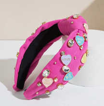 Load image into Gallery viewer, Candy Heart Shaped Gemstone Headband
