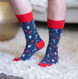 Men's Christmas Cocktails Socks