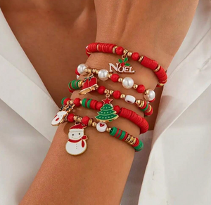 Christmas Stretchy Charm Bracelet