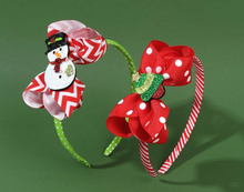 Load image into Gallery viewer, Girl Christmas Bow Headband
