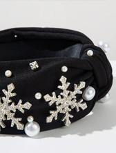 Load image into Gallery viewer, Black Snowflake Headband
