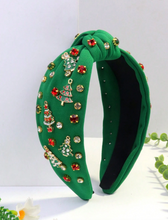 Load image into Gallery viewer, Christmas Tree Knotted Headband
