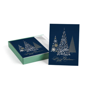 Masterpiece Studios - Metallic Treeline Boxed Holiday Cards