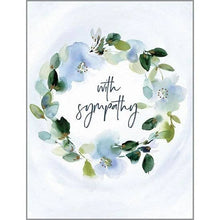 Load image into Gallery viewer, GINA B DESIGNS - Sympathy Greeting Card - Soft Blue Wreath
