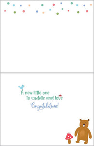 GINA B DESIGNS - Baby Card - Grandbaby Forest