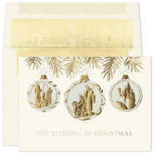 Load image into Gallery viewer, Masterpiece Studios - Nativity Ornament Trio Boxed Holiday Cards
