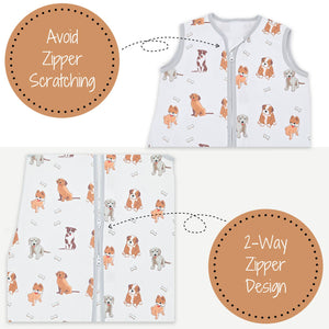 LollyBanks - Woof Woof Baby Sleep Sack, 100% Organic Cotton: 0-6M