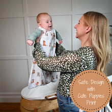 Load image into Gallery viewer, LollyBanks - Woof Woof Baby Sleep Sack, 100% Organic Cotton: 0-6M
